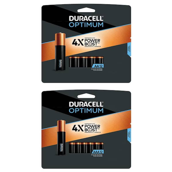Duracell Optimum 12-Count AA and 12-Count AAA Alkaline Battery Variety Pack (24 Total Batteries)