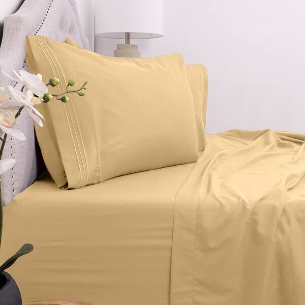 1800 Series 4 Piece Deep Pocket Bed Sheet SetSolid Collection 