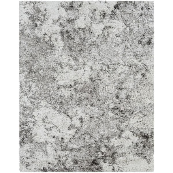 Livabliss Alta Shag Light Gray Distressed 8 ft. x 10 ft. Indoor Area Rug