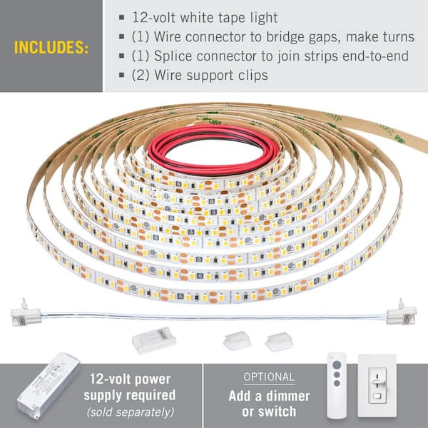 Schrijft een rapport Lijkt op Dank je RibbonFlex PRO 32.8 ft. LED Tape Light 120 LEDs/m Soft White (2700K) 133250  - The Home Depot