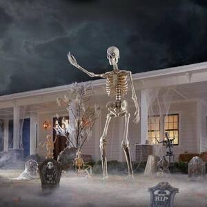 Home Accents Holiday 12ft Giant-Sized Skeleton with LifeEyes LCD Eyes
