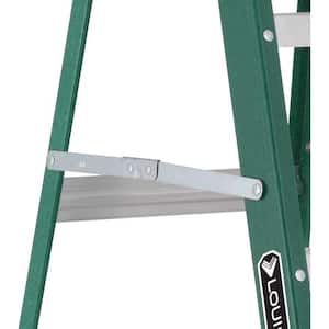 6 ft. Fiberglass Step Ladder with 225 lbs. Load Capacity Type II Duty Rating