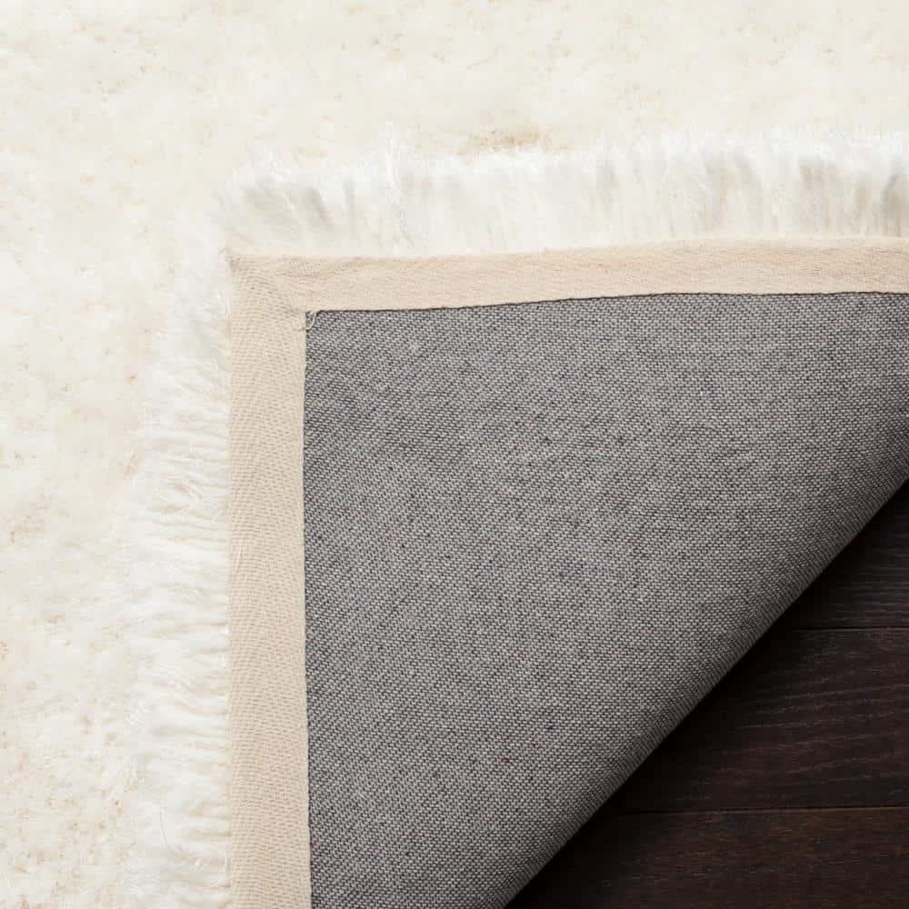 Ivory Luxe Hand-Tufted Shag Area Rug 9' x 12'