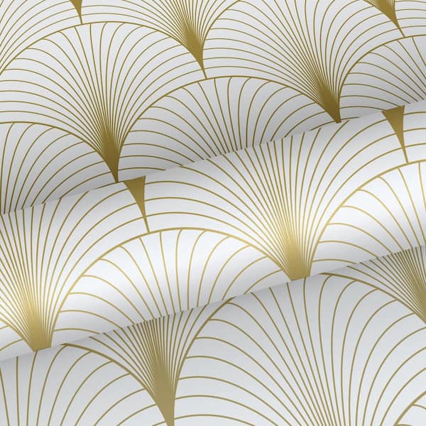 Esta Home Lempicka White Art Deco Motif Wallpaper