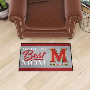 Maryland Terrapins Red World's Best Mom 19 in. x 30 in. Starter Mat Accent Rug