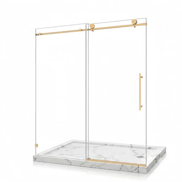 KPUY 60 in. L x 36 in. W x 76 in. H 2 Pieces Alcove Shower Kit with ...