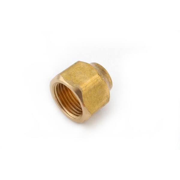Anderson Metals 1/2 in. x 3/8 in. Brass Flare Nut Forged (10-Bag)