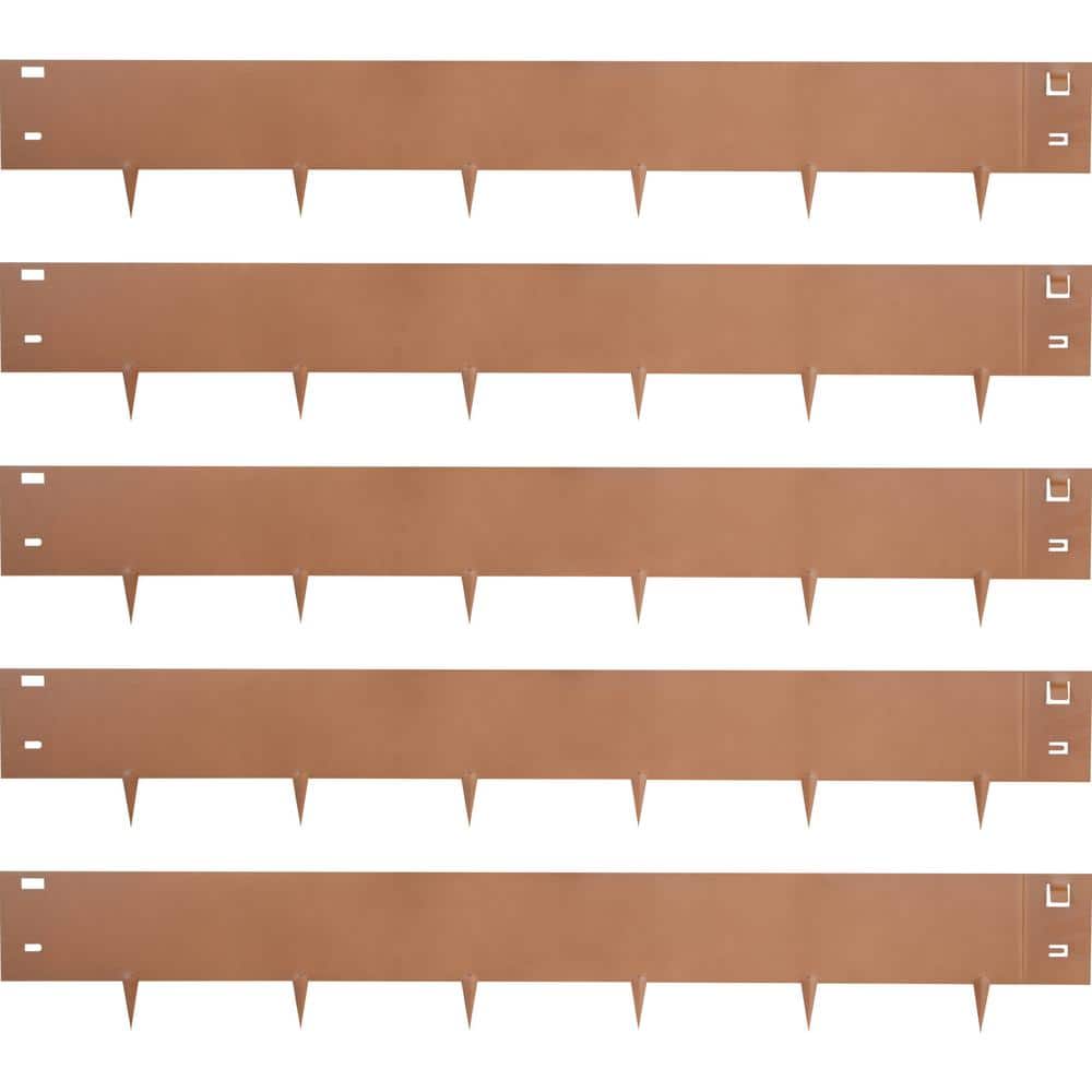 Steel Lawn Edging 5-Pieces Metal Landscape Edging 5 in. x 39 in. Garden Edging Border Grown Steel Border for Garden Yard price history on PriceWatchPro