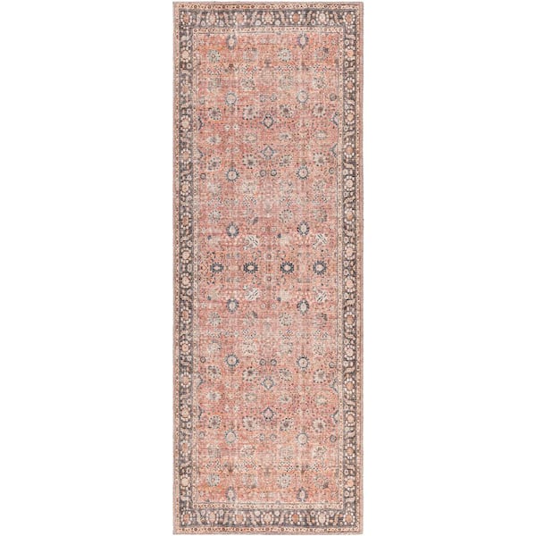 Vernon Blush 3 ft. x 7 ft. Indoor Machine-Washable Area Rug