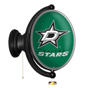 Dallas Stars: Original "Pub Style" Oval Lighted Rotating Wall Sign 23"L x 21"W x 5"H