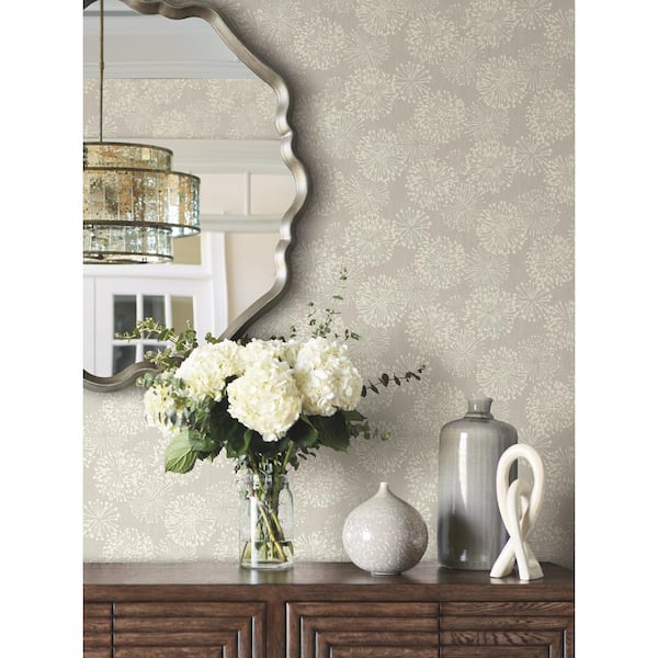 Silver Grandeur Unpasted Paper Matte Wallpaper, 27 in. by 27 ft.