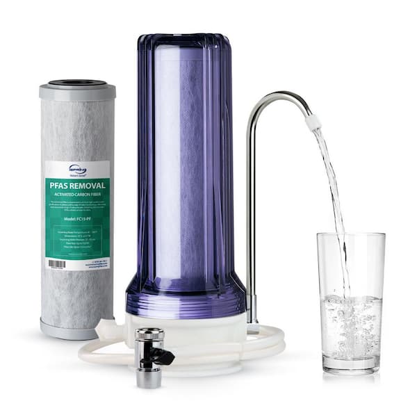CKC1C-PF 2.5 in. x 10 in. Countertop Water Filter, SGS Tested Filter, Reduces PFAS, Chlorine, Odors, Up to 12 Months