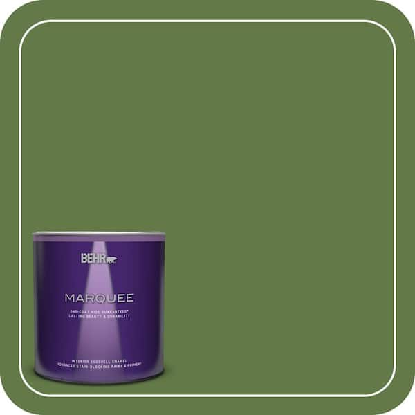 BEHR MARQUEE 1 qt. #M370-7 Mown Grass Eggshell Enamel Interior Paint & Primer