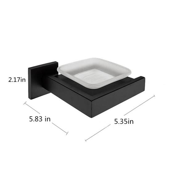 304 stainless steel soap box Dual drain rectangular soap dish ceramic cleansing 