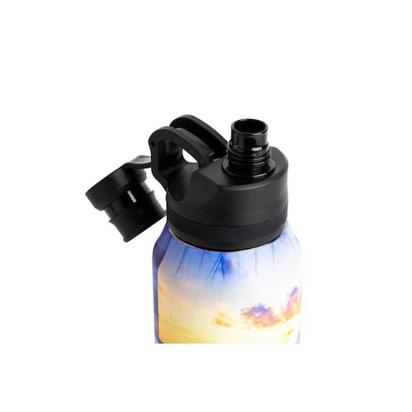 HYDRAPEAK Active 40oz Seashell Wave Bottle with 3 Lids