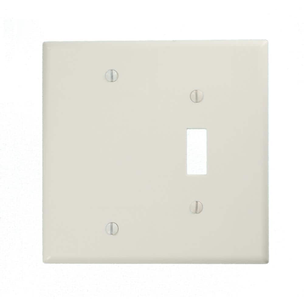 White Midway Size 2-Gang 1-Toggle 1-Blank Wallplate