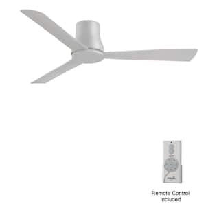 Simple Flush 52 in. Indoor/Outdoor Gray Standard Ceiling Fan with Remote Included