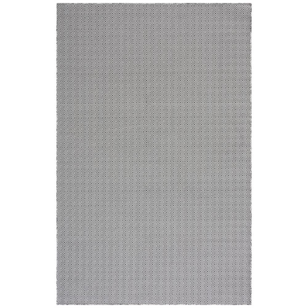 Hampton Gray and Black Rectangular Indoor/Outdoor Area Rug