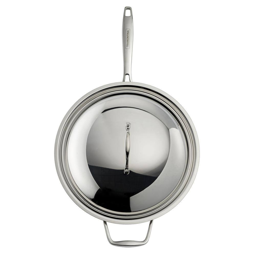 12-Inch Stainless Steel Tri-Ply Clad Wok with Lid