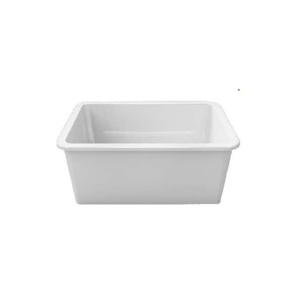 LaToscana La Toscana White Fireclay 27 in. Single Bowl Dual Mount Kitchen Sink