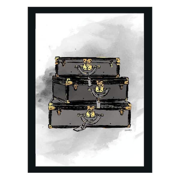 VENICE BEACH Collections Fashion Travel Trunks-Framed Print by Fairchild Paris Abstract Poster Art Print 18 in. x 14 in.
