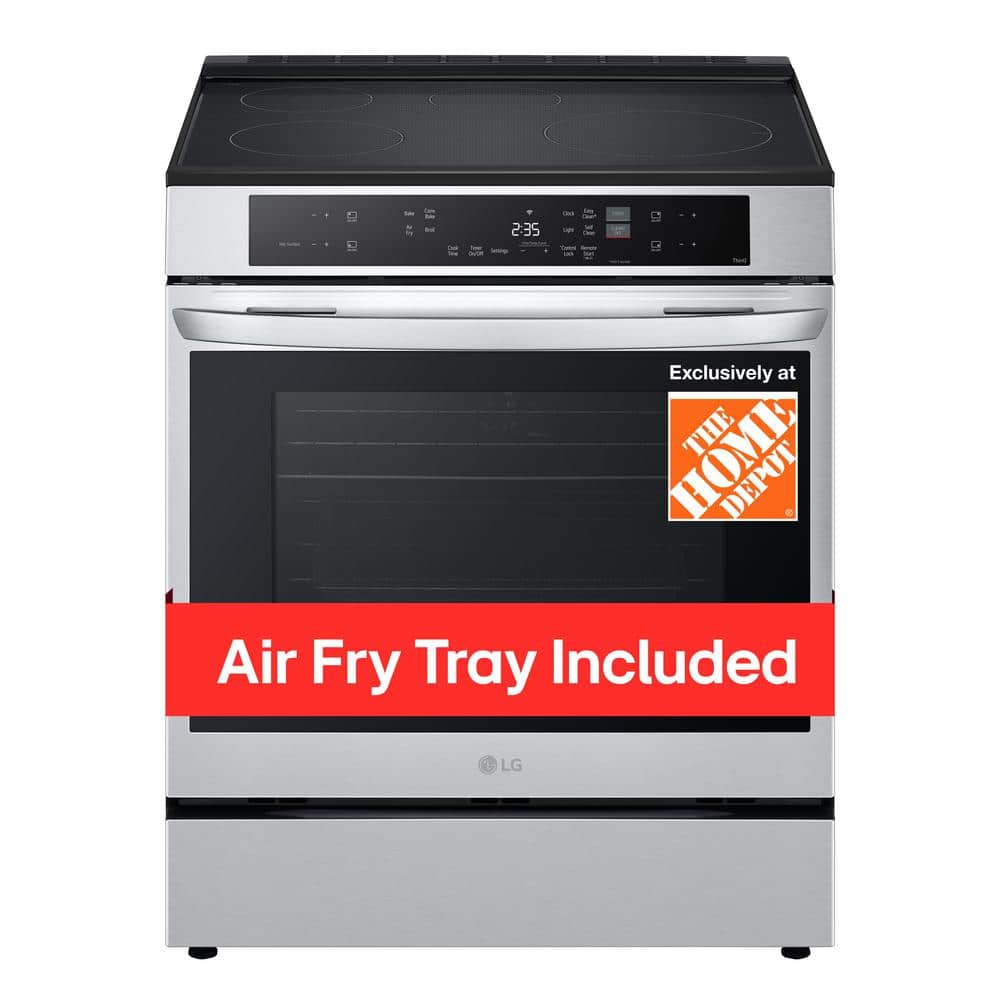 LG 6.3 cu. ft. SMART Induction Slide-In Range in PrintProof Stainless Steel with Convection, EasyClean, and Air Fry Tray