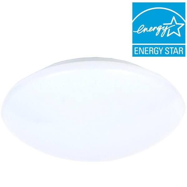 Maximus 1-Light White LED Round Puff Flushmount
