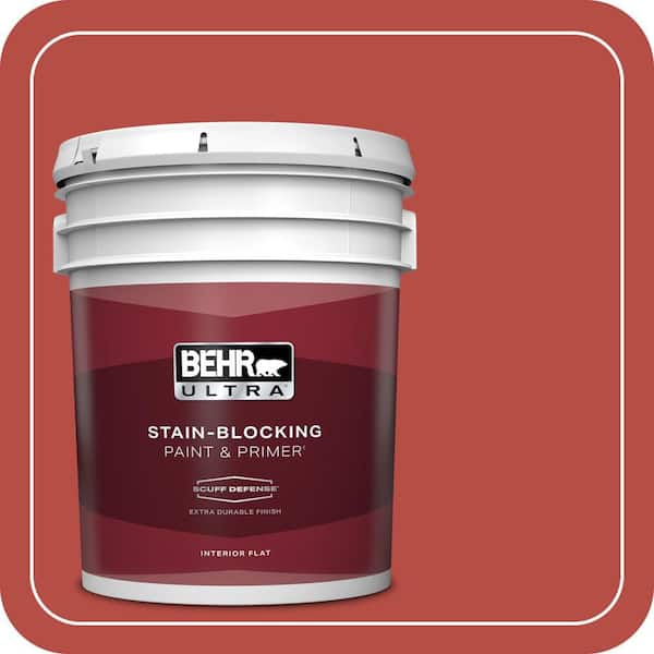 BEHR ULTRA 5 gal. #M160-7 Raging Bull Extra Durable Flat Interior Paint & Primer