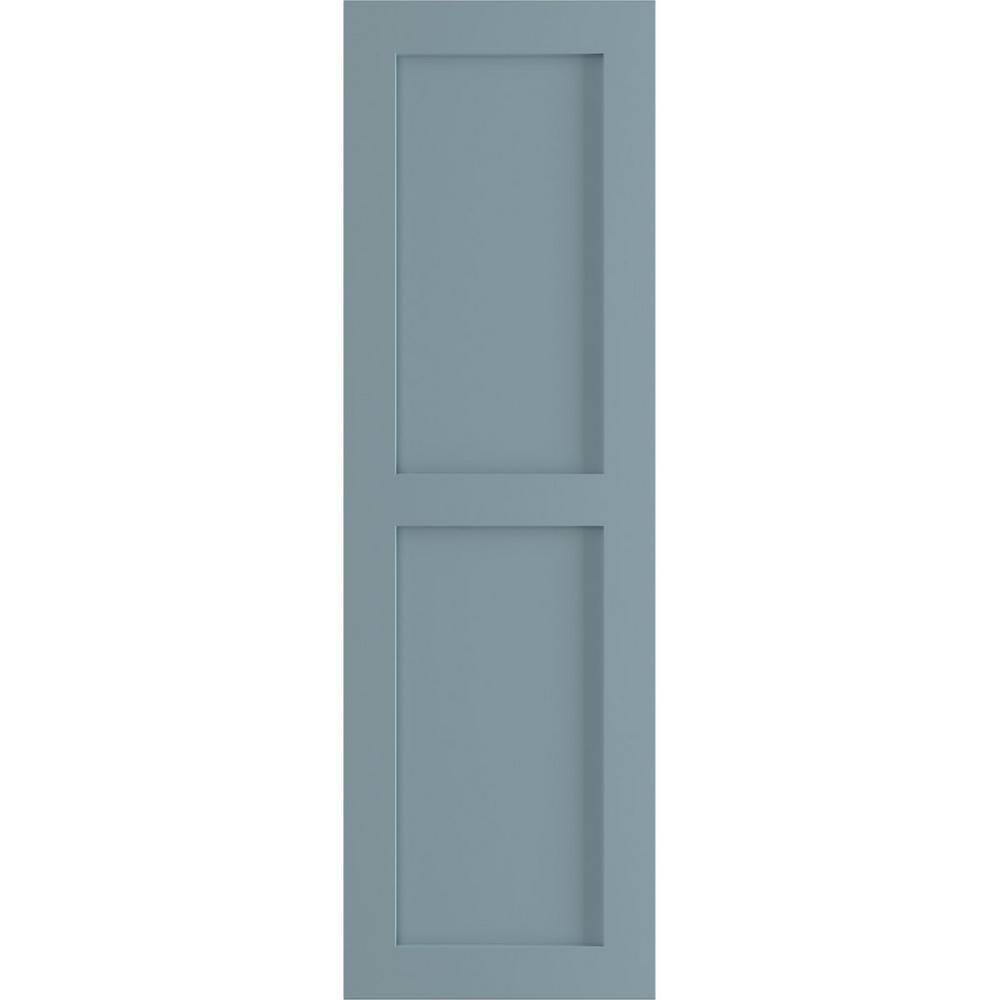 15 in. x 59 in. True Fit PVC 2 Equal Flat Panel Shutters Pair in Peaceful Blue price history on PriceWatchPro