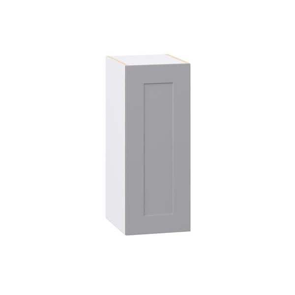 J COLLECTION Roseland 12 in. W x 14 in. D x 30 in. H Assembled Shaker Wall Kitchen Cabinet in Slate Gray