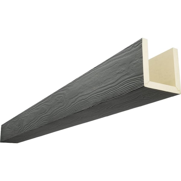 Ekena Millwork Endurathane 4 in. H x 12 in. W x 8 ft. L Sandblasted Slate Faux Wood Beam