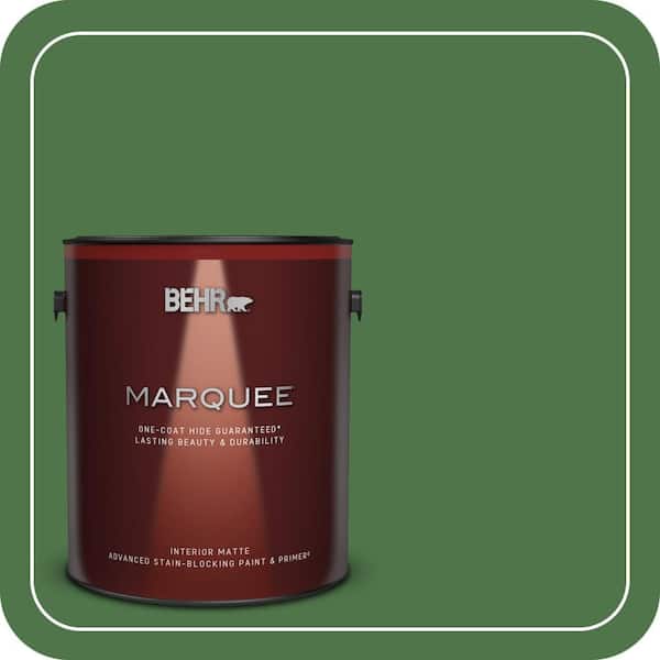 BEHR MARQUEE 1 gal. #MQ4-49 Emerald Forest One-Coat Hide Matte Interior Paint & Primer