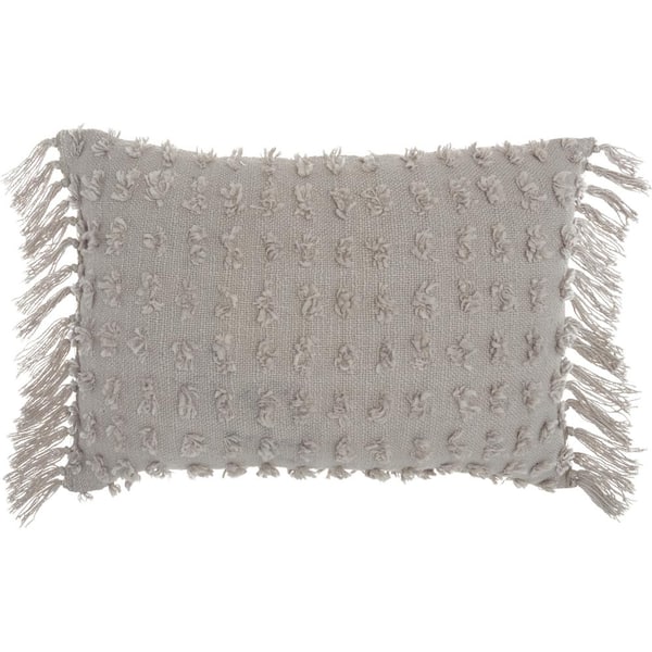 Mina Victory Lifestyles Khaki 20 in. x 14 in. Rectangle Throw Pillow