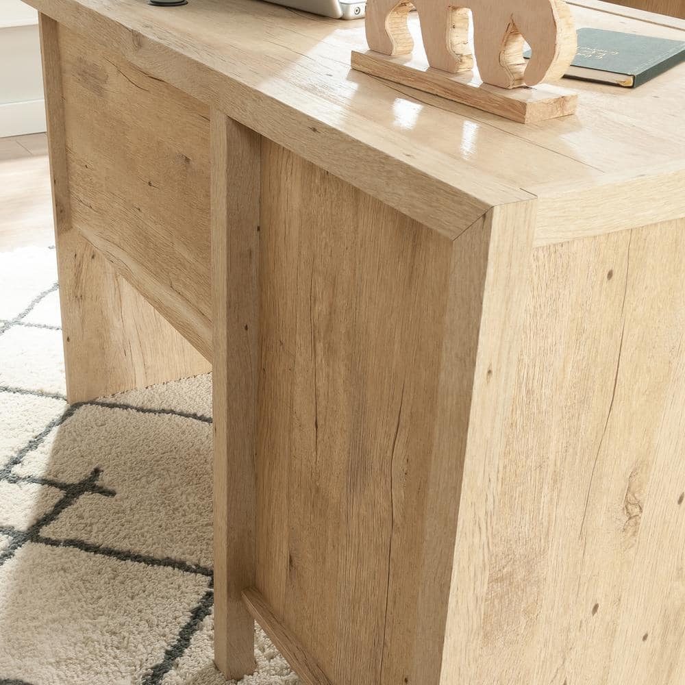 Prime Oak L-Shaped Desk with Drawers and Filing Cabinet