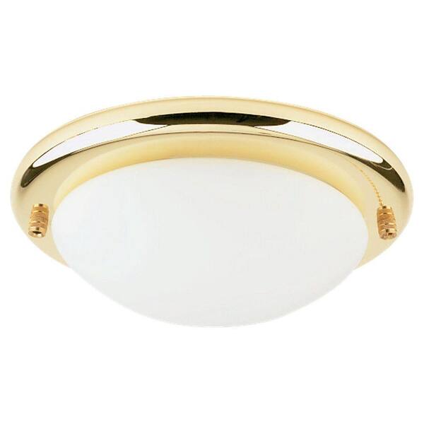 Generation Lighting 1-Light Polished Brass Fluorescent Ceiling Fan Light Kit