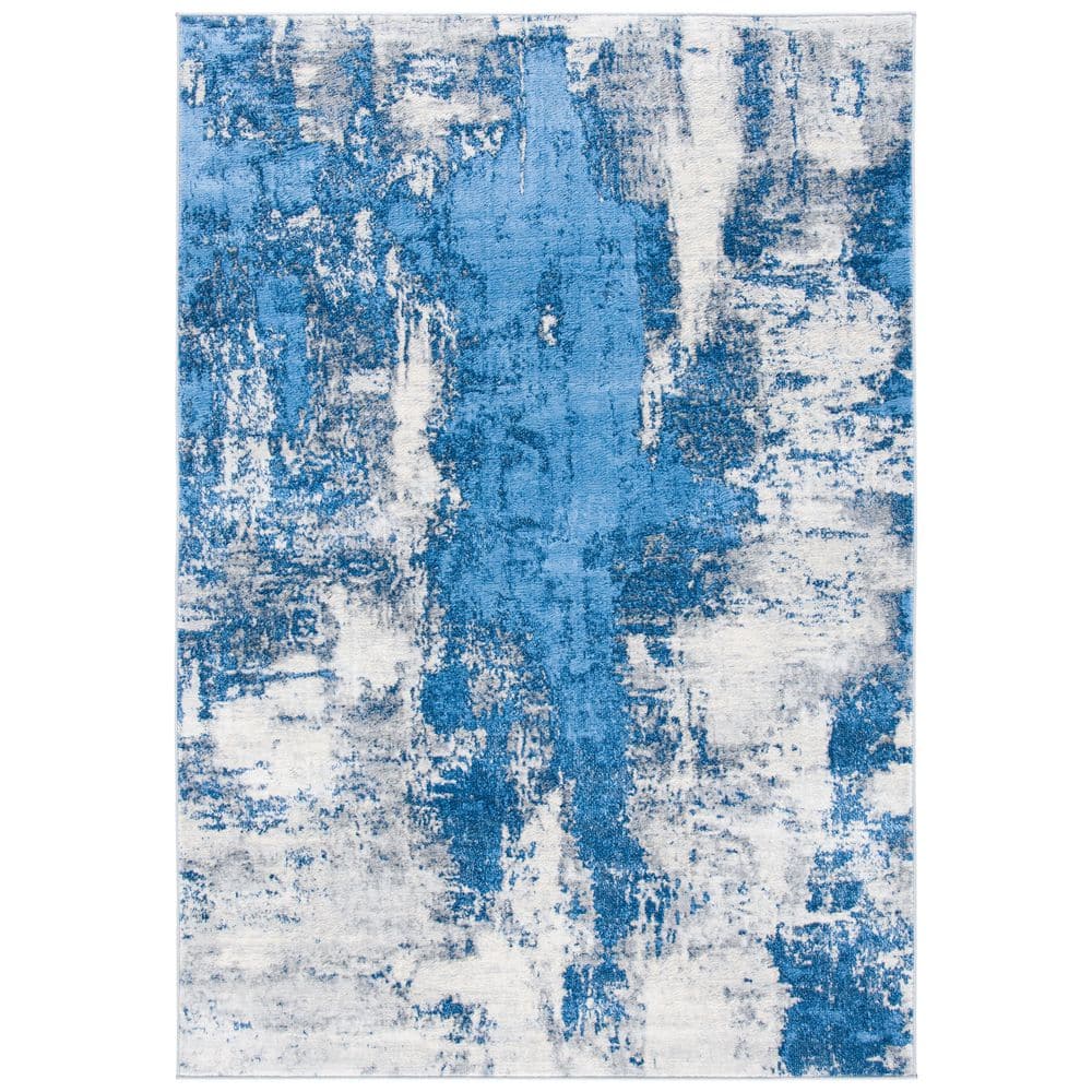 Jasper Blue/Ivory Doormat 3 ft. x 5 ft. Abstract Area Rug price history on PriceWatchPro