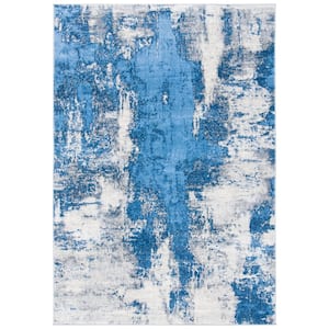 Jasper Blue/Ivory 5 ft. x 8 ft. Abstract Area Rug