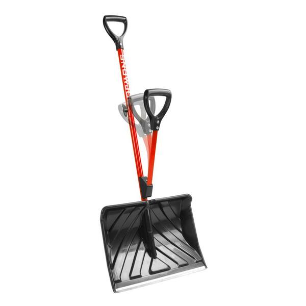 Snow Joe Shovelution 18 in. Strain Reducing Snow Shovel with Spring Assist Handle Red SJ SHLV01 RED The Home Depot