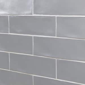 Strait Gray 3 in. x 12 in. 8 mm Matte Ceramic Subway Wall Tile (22-piece 5.38 sq. ft. / Box)