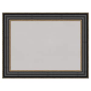 Thomas Black Bronze Framed Grey Corkboard 34 in. x 26 in. Bulletin Board Memo Board
