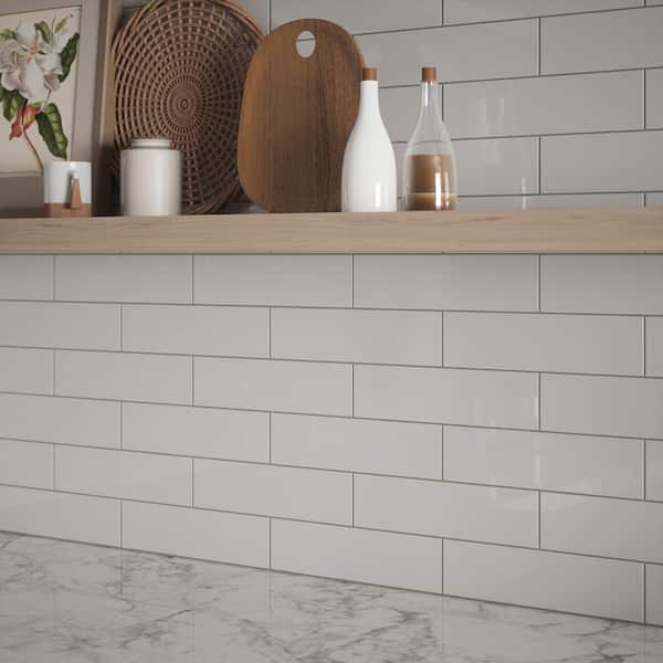Jeffrey Court Cotton Blossom White 2.5 in. x 9.75 in. Glossy Textured Ceramic Wall Tile (5.38 sq. ft. / Case) Jeffrey Court Cotton Blossom White 2.5 in. x 9.75 in. Glossy Textured Ceramic Wall Tile (5.38 sq. ft. / Case)
