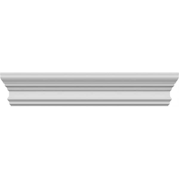 Ekena Millwork 1/2 in. x 101 in. x 5-1/2 in. Polyurethane Seville Crosshead Moulding