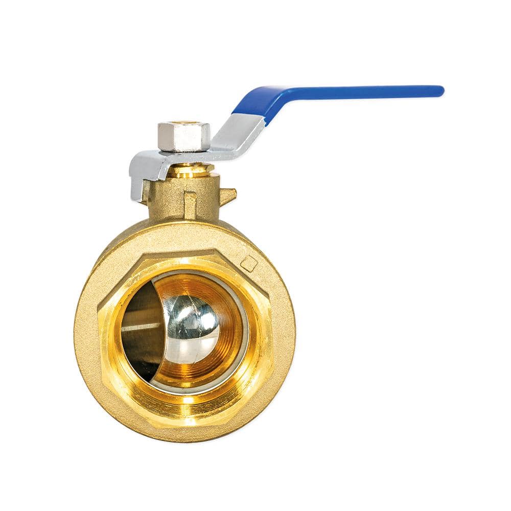 Heavy-Duty Brass 2-Inch Full Port Ball Valve with Lever Handle