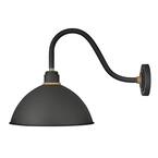 Foundry Medium 1-Light Textured Black Outdoor Wall Sconce