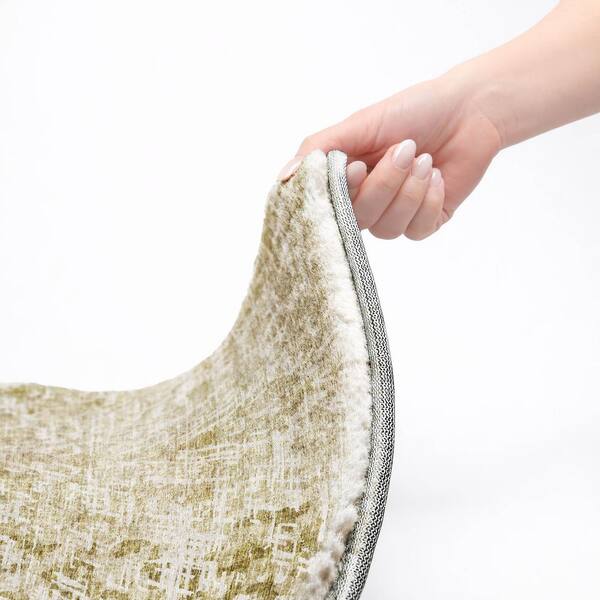 Dream Shag Premium Machine Washable Abstract ADS721 Taupe 10 ft. x 14 ft. Area Rug