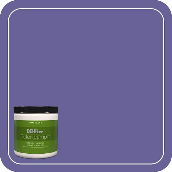 BEHR PREMIUM PLUS 8 oz. #T15-13 Prime Purple Semi-Gloss Interior/Exterior Paint & Primer Color Sample