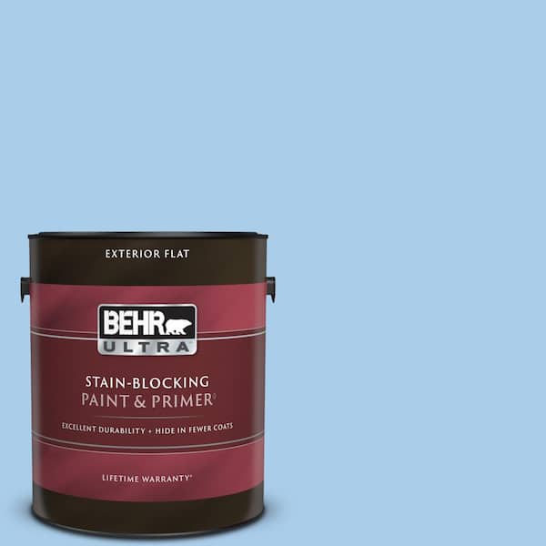 BEHR ULTRA 1 gal. #P520-2 French Porcelain Flat Exterior Paint & Primer