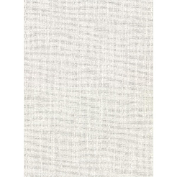 Warner Claremont Light Grey Faux Grasscloth Wallpaper Sample