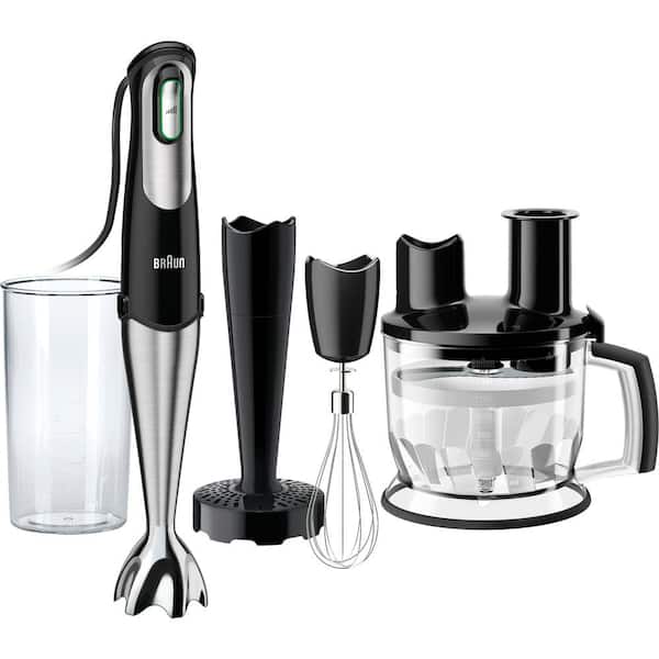 Catena biograf pave Braun MultiQuick MQ777 SmartSpeed Stainless Steel Immersion Hand Blender  with Food Processor, Whisk, and Masher Attachments MQ777 - The Home Depot