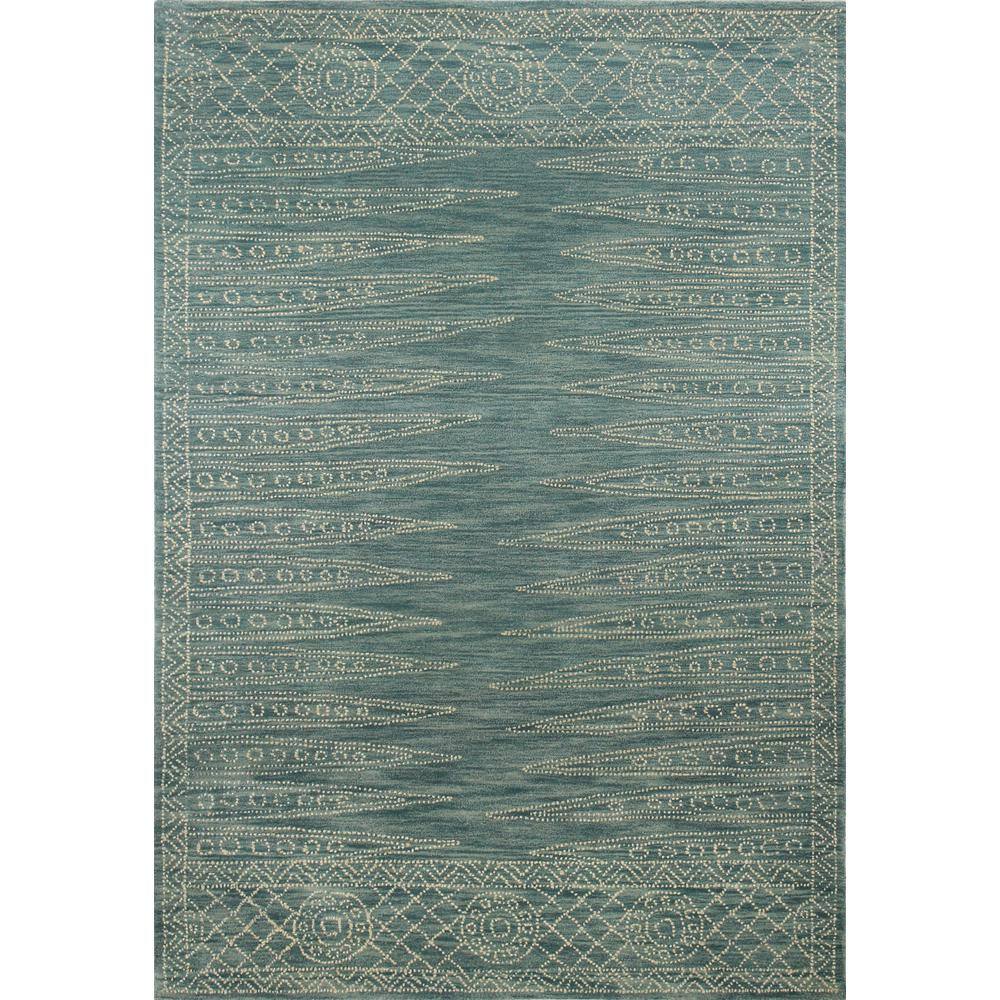 BASHIAN Venezia Teal 8 ft. x 10 ft. (7'6" x 9'6") Geometric Transitional Area Rug 649652269269